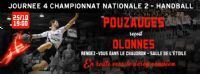 N2M handball Pouzauges reçoit Olonnes. Le samedi 25 octobre 2014 à Pouzauges. Vendee.  19H00